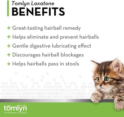 Laxatone Chicken Flavored Soft Chews Hairball Control Supplement for Cats, 60 count