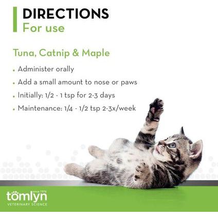 Tomlyn, Laxatone Gel para Control de Bolas de Pelo en Gatos, Petrolato Blanco + Aceite Mineral, varios sabores, 120 g.
