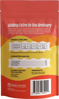Bundle: Kismet Chicken & Barley Recipe with Freeze-Dried Nugs Dry Dog Food, 19-lb bag + Beef & Sweet Potato Nugs Freeze-Dried Treats, 1-oz bag