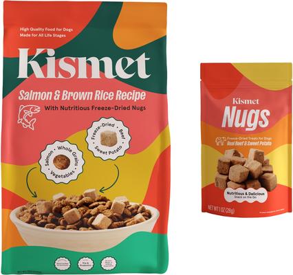 Bundle: Kismet Chicken & Barley Recipe with Freeze-Dried Nugs Dry Dog Food, 19-lb bag + Beef & Sweet Potato Nugs Freeze-Dried Treats, 1-oz bag