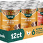 Bone Broth Stew Chicken & Salmon Variety Pack Wet Dog Food, 13-oz can, case of 12