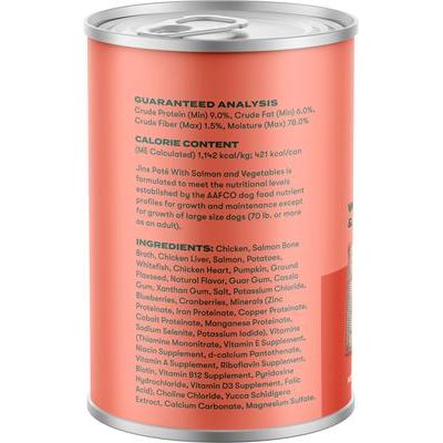 Alimento húmedo para perros con pollo y salmón, paquete variado, lata de 13 oz, caja de 12