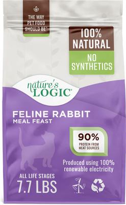 100% Natural Feline Rabbit Meal Feast All Life Stages Dry Cat Food, 7.7-lb bag