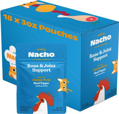 Bundle: Made by Nacho Bone & Joint Support Chicken Puree with Bone Broth + Digestive Support Chicken Puree with Bone Broth Wet Cat Food Topper