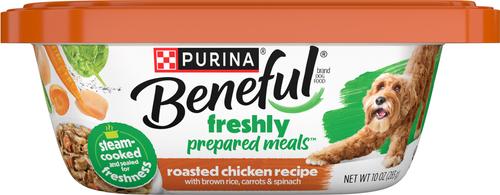 Freshly Prepared Meals Roasted Chicken Recipe with Brown Rice, Carrots & Spinach Wet Dog Food, 10-oz, case of 8