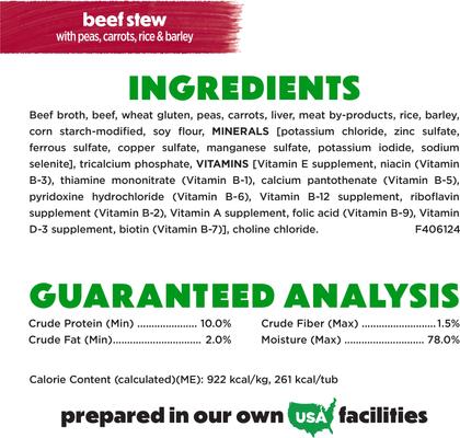 Freshly Prepared Meals Beef Stew with Peas, Carrots, Rice & Barley Wet Dog Food, 10-oz, case of 8