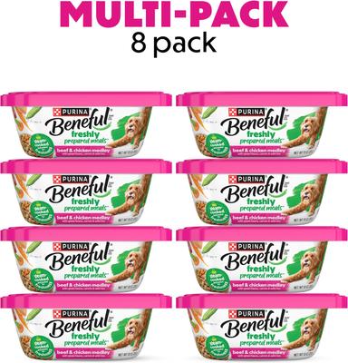 Freshly Prepared Meals Beef & Chicken Medley with Green Beans, Carrots & Wild Rice Wet Dog Food, 10-oz, case of 8