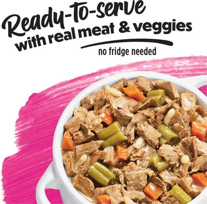 Freshly Prepared Meals Beef & Chicken Medley with Green Beans, Carrots & Wild Rice Wet Dog Food, 10-oz, case of 8