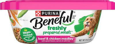 Freshly Prepared Meals Beef & Chicken Medley with Green Beans, Carrots & Wild Rice Wet Dog Food, 10-oz, case of 8