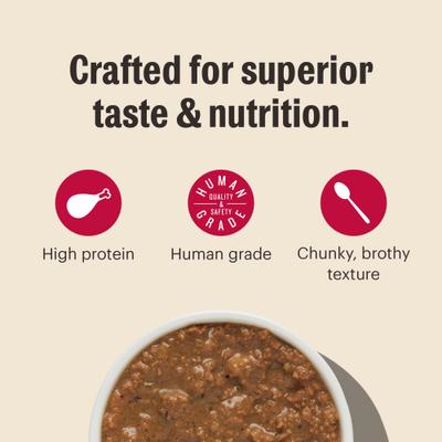 Grain-Free Minced Chicken in Bone Broth Gravy Wet Cat Food, 2.8-oz, case of 12