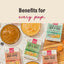 POUR OVERS Food Topper, Vet Certif, Grado Humano, 3 sabores. 156 gr.