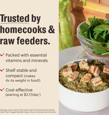 Wholemade Whole Grain, Veggie & Fruit Base Mix Dehydrated Dog Food, 7-lb box