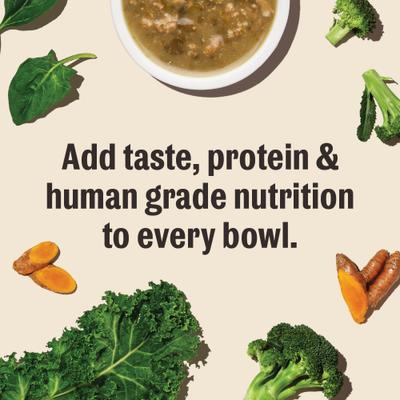 Superfood POUR OVERS - Alimento húmedo para perros con estofado de cordero y ternera con verduras, 5.5 oz, caja de 12