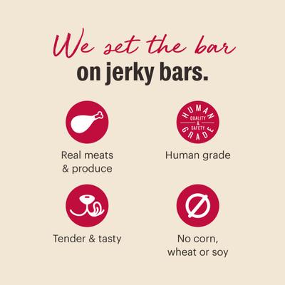 Jerky Harvest Mini Bars Beef Recipe with Carrots & Apples Dog Treats, 4-oz bag