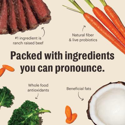 Grain-Free Beef Whole Food Clusters Dry Dog Food, 10-lb bag