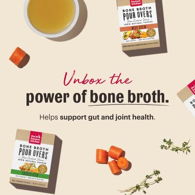 Bone Broth POUR OVERS Beef Stew Wet Dog Food Topper, 5.5-oz, case of 12