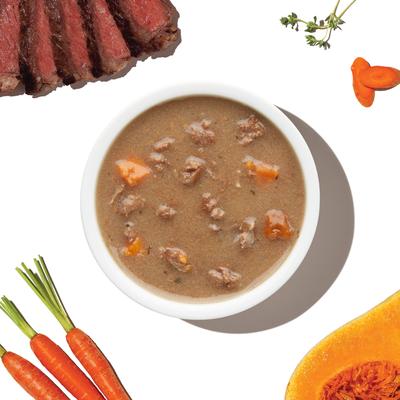 Bone Broth POUR OVERS Beef Stew Wet Dog Food Topper, 5.5-oz, case of 12