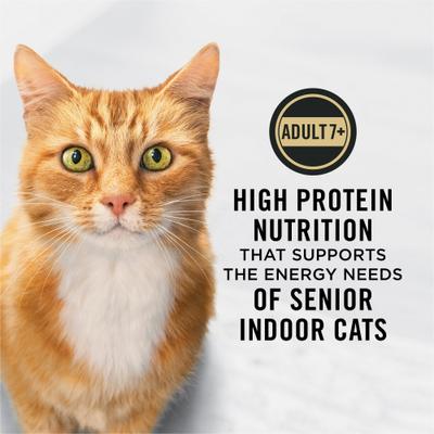Adult 7 Plus Indoor Chicken & Rice Formula High Protein Dry Cat Food, 7-lb bag