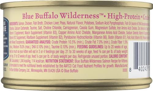 Bundle: Kitten Variety Pack - Blue Buffalo Chicken Dry Food, Chicken Canned Food, Salmon Canned Food