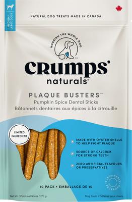Plaque Busters with Pumpkin Spice Dental Dog Treats, 9.5-oz bag, 10 count