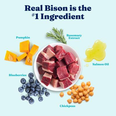 Toy & Small Breed Gut Health Real Bison & Brown Rice Whole Grain Dry Dog Food, 3.75-lb bag