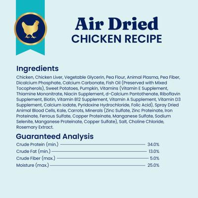 Complete & Balanced Chicken Recipe Air Dried Dog Food Topper, 2-lb pouch