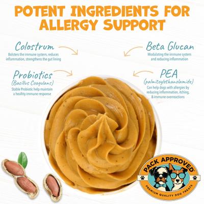 Peanut Butter Allergy Supplement with Colostrum for Dogs, 8.46-oz