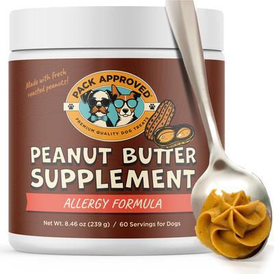 Peanut Butter Allergy Supplement with Colostrum for Dogs, 8.46-oz
