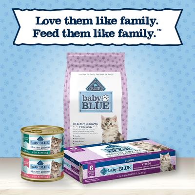 Baby Blue Healthy Growth Formula Grain-Free High Protein Chicken Recipe Kitten Wet Food, 3-oz cans, case of 24