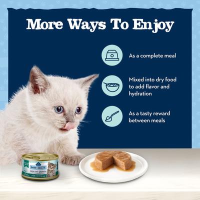 Baby Blue Healthy Growth Formula Grain-Free High Protein Chicken Recipe Kitten Wet Food, 3-oz cans, case of 24