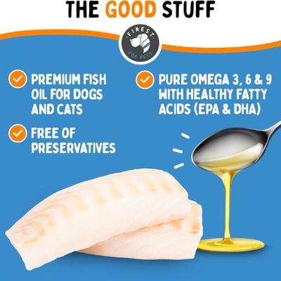 Omegease Omega-Rich Fish Oil Dog & Cat Supplement, 32-fl oz bottle