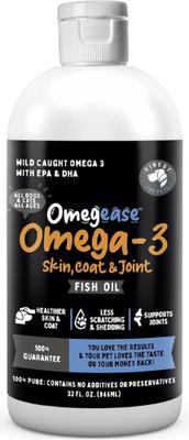 Omegease Omega-Rich Fish Oil Dog & Cat Supplement, 32-fl oz bottle