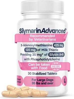 S-Adenosylmethionine & Silybin Tablet Liver Health Supplement for Small Dogs, 30 count