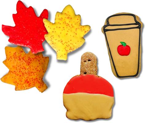 Cider Season Peanut Butter & Honey Assorted Crunchy Dog Treats, 18 count