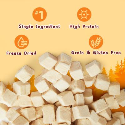 Single Ingredient Chicken Grain-Free Freeze-Dried Dog & Cat Treats, 3.2-oz bottle