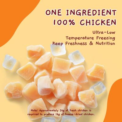 Single Ingredient Chicken Grain-Free Freeze-Dried Dog & Cat Treats, 3.2-oz bottle