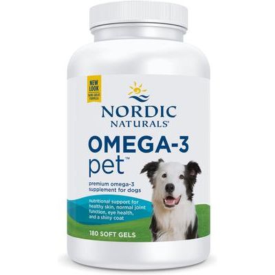 Suplemento de cápsulas blandas Omega-3 para perros, 180 unidades