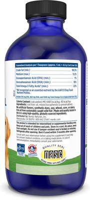 Pet Cod Liver Oil Liquid Skin & Coat Supplement for Medium & Large Dogs, 8-fl oz