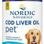 Pet Cod Liver Oil Liquid Skin & Coat Supplement for Medium & Large Dogs, 8-fl oz