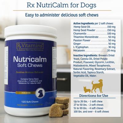 Nutricalm Soft Chews Supplement for Dogs, 120 count