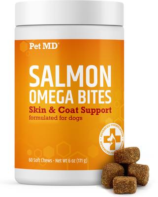 Salmon Omega Bites Skin & Coat Chews Dog Supplement, 60 count