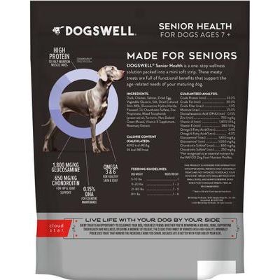 Mini tiras blandas para perros mayores con sabor a pato, bolsa de 10 oz