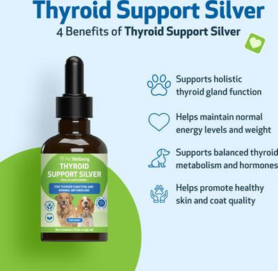 Thyroid Support SILVER Bacon Flavored Liquid Supplement for Dogs, 2-oz bottle
