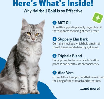 Hairball GOLD Liquid Hairball Control Supplement for Cats, 2-oz bottle