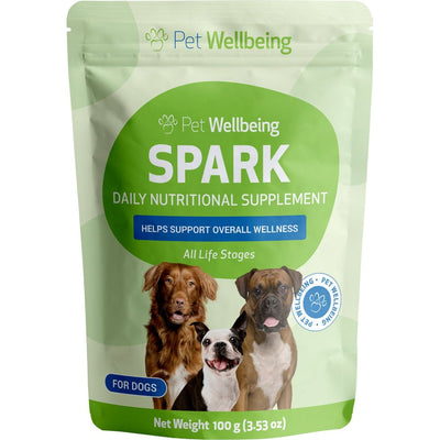 SPARK Powder Multivitamin for Dogs, sabor Tocino. 100 g. - Pet Wellbeing