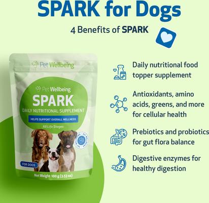 SPARK Bacon Flavored Powder Multivitamin for Dogs, 3.53-oz pouch