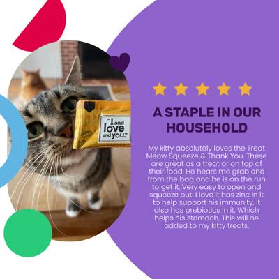 Puré de mariscos para gatos Meow Immune Support, 48 unidades