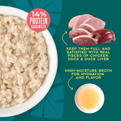 Grain-Free Savory Chicken, Duck & Duck Liver Pate Wet Cat Food, 3-oz cup, case of 4