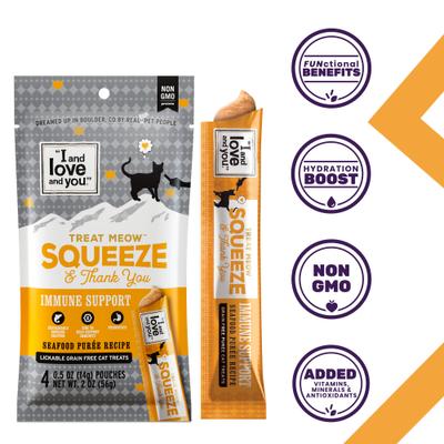 Puré de mariscos para gatos Meow Immune Support, 48 unidades