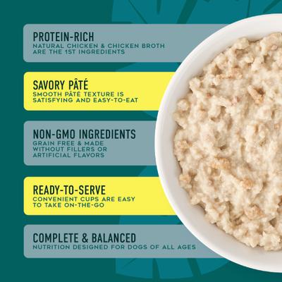 Grain-Free Savory Chicken, Duck & Duck Liver Pate Wet Cat Food, 3-oz cup, case of 4